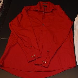 2 Arrow Wrinkle Free Collared Shirts Red and White